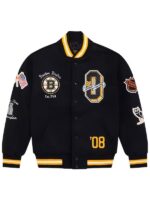 Boston Bruins OVO Black Varsity Jacket
