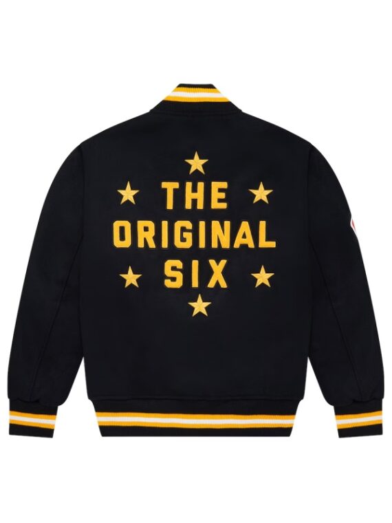 Boston Bruins OVO Black Varsity Jacket
