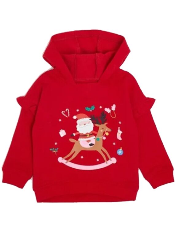 Christmas Santa Claus Red Hoodie