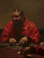Drake Polar Opposites Red Leather Jacket