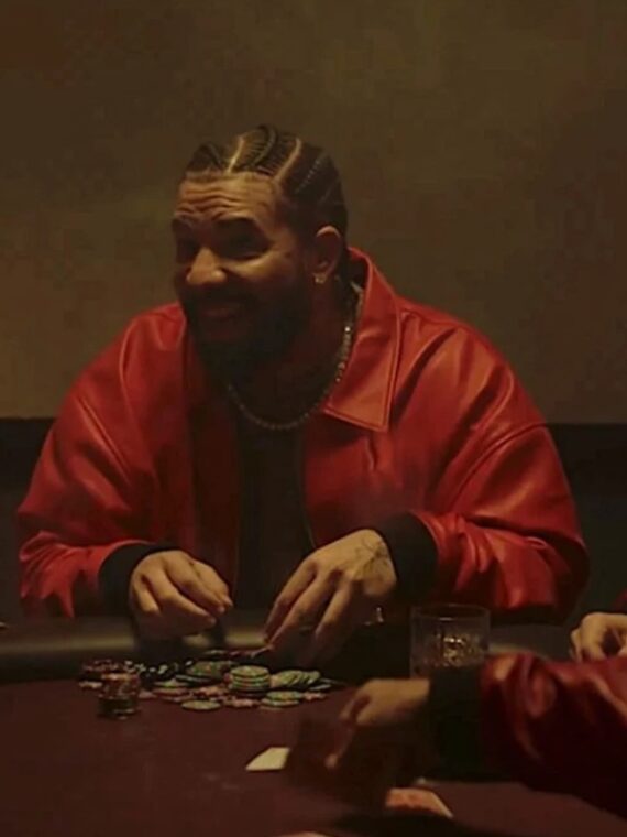 Drake Polar Opposites Red Leather Jacket