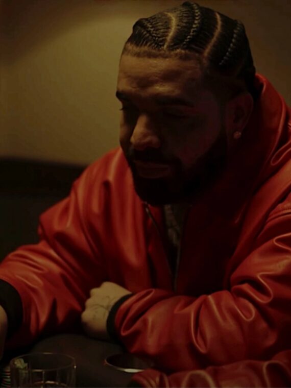 Drake Polar Opposites Red Leather Jacket