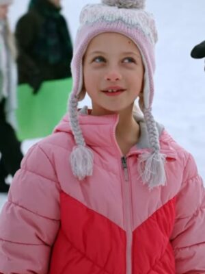 It’s A Christmas Thing 2023 Amelia Harrison Pink Puffer Jacket