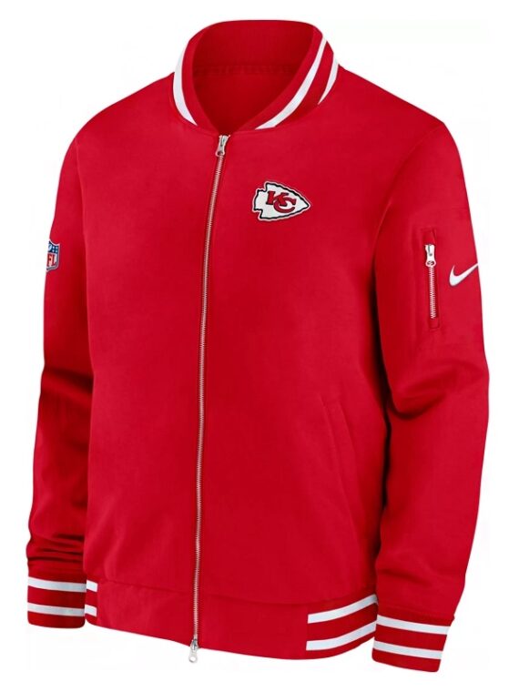 Kansas City Chiefs Sideline Red Bomber Jacket