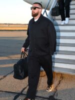 Travis Kelce Cardboard Cutout Black Suit