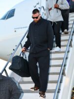 Travis Kelce Cardboard Cutout Black Suit