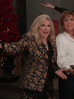 Ladies Of The ’80s A Divas Christmas Morgan Fairchild Black Printed Suit