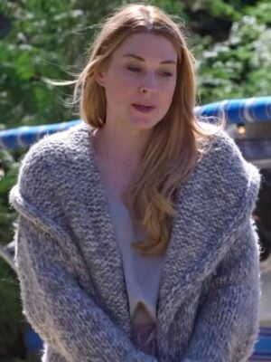 Virgin River S05 Alexandra Breckenridge Grey Open Cardigan