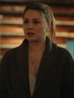Virgin River S05 Alexandra Breckenridge Olive Green Cardigan