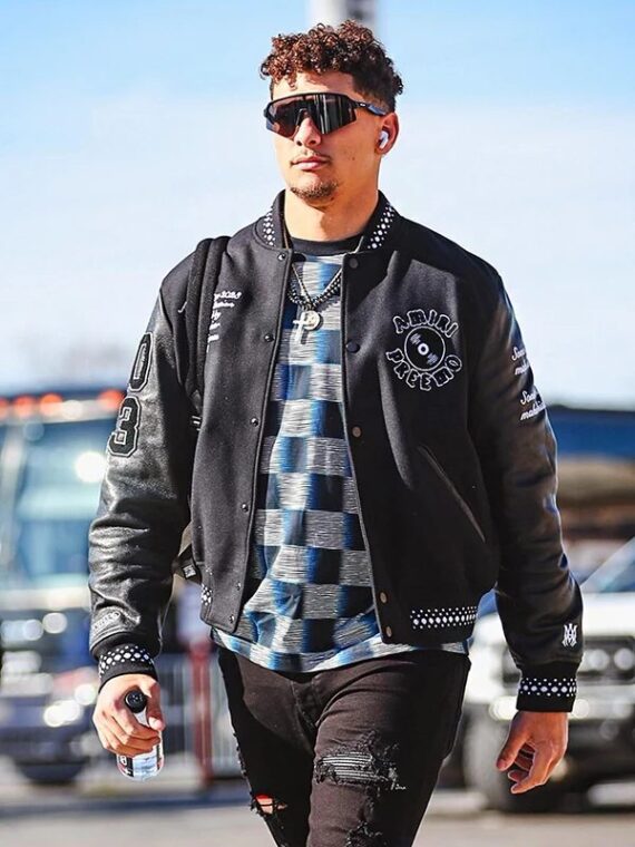 Patrick Mahomes Amiri Black Bomber Jacket