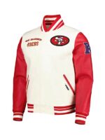 San Francisco 49ers Cream Retro Classic Varsity Jacket