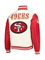 San Francisco 49ers Cream Retro Classic Varsity Jacket
