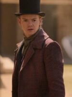 The Artful Dodger 2023 Thomas Brodie-Sangster Maroon Coat