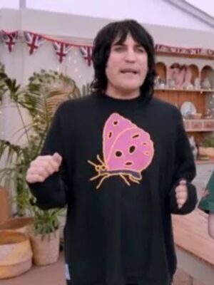 The Great British Bake Off Noel Fielding Butterfly Pattern Knit Jumper