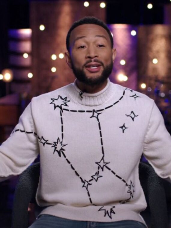 The Voice John Legend Star White Sweater