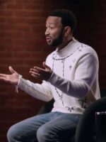 The Voice John Legend Star White Sweater