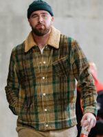 Travis Kelce Plaid Corduroy Jacket