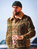 Travis Kelce Plaid Corduroy Jacket