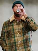 Travis Kelce Plaid Corduroy Jacket