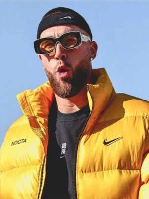Travis-Kelce-Puffer-Jacket-In-Yellow