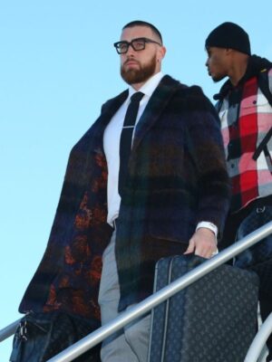 Travis Kelce Tartan Mohair Coat