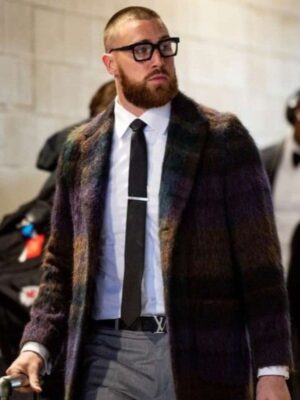 Travis Kelce Tartan Mohair Coat