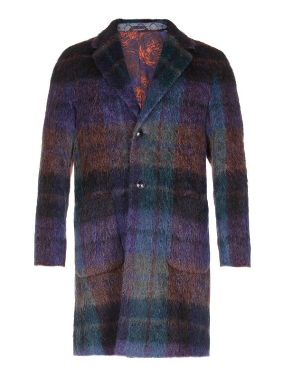 Travis Kelce Tartan Mohair Coat