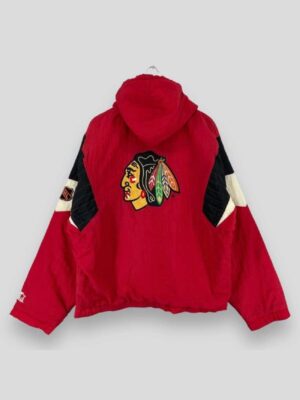 Vintage 90s Chicago Blackhawks Bomber Jacket