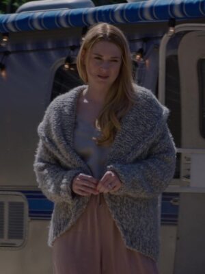 Melinda Monroe Virgin River S05 Alexandra Breckenridge Grey Open Cardigan