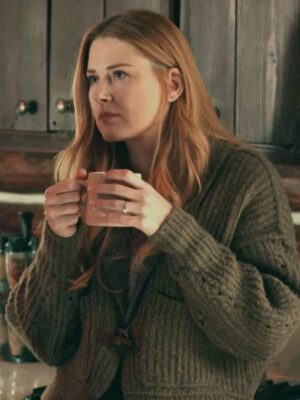 Virgin River S05 Alexandra Breckenridge Olive Green Cardigan