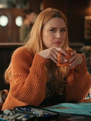 Virgin River S05 Alexandra Breckenridge Orange Oversized Cardigan