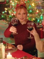 Virgin River S05 Alexandra Breckenridge Red Pointelle Sweater