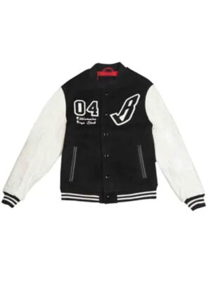 04 BBC Black and White Varsity Jacket