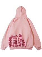 Aelfric Eden Pink Oversized Graphic Hoodie