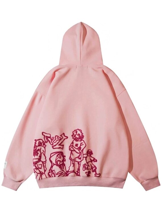 Aelfric Eden Pink Oversized Graphic Hoodie