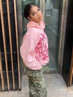 Aelfric Eden Pink Oversized Graphic Hoodie