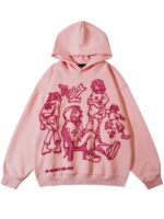Aelfric Eden Pink Oversized Graphic Hoodie