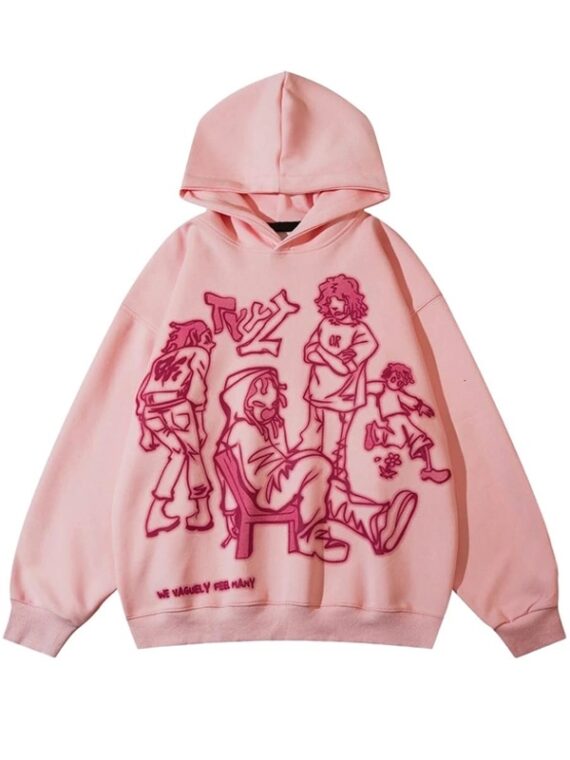 Aelfric Eden Pink Oversized Graphic Hoodie