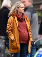 After The Flood 2024 Sophie Rundle Brown Jacket