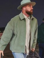 Lambeau Field Travis Kelce Mint Green Corduroy Jacket