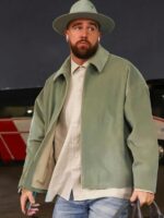 Lambeau Field Travis Kelce Mint Green Corduroy Jacket