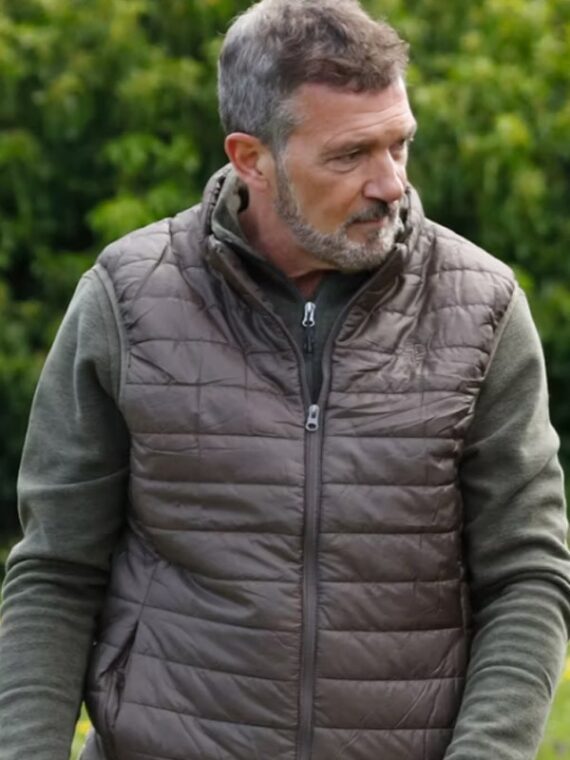 Cult Killer 2024 Antonio Banderas Grey Vest