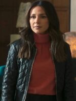 Fool Me Once 2024 Michelle Keegan Black Bomber Leather Jacket