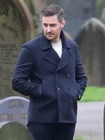 Fool Me Once 2024 Richard Armitage Blue Peacoat