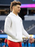 Patrick Mahomes White Sleeveless Hoodie