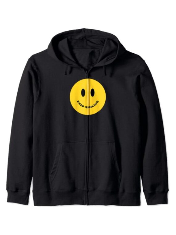 Keep Smiling Black Hoodie