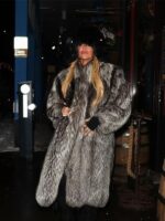 Khloe Kardashian Fur Long Coat