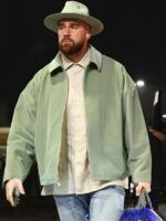 Lambeau Field Travis Kelce Mint Green Corduroy Jacket