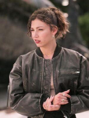 Lift 2024 Ursula Corbero Leather Bomber Jacket