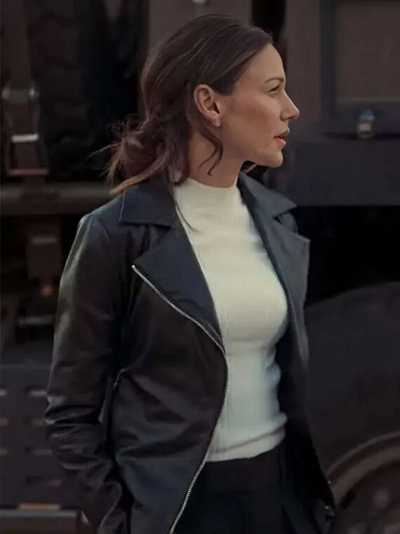 Michelle Keegan Fool Me Once 2024 Black Leather Jacket
